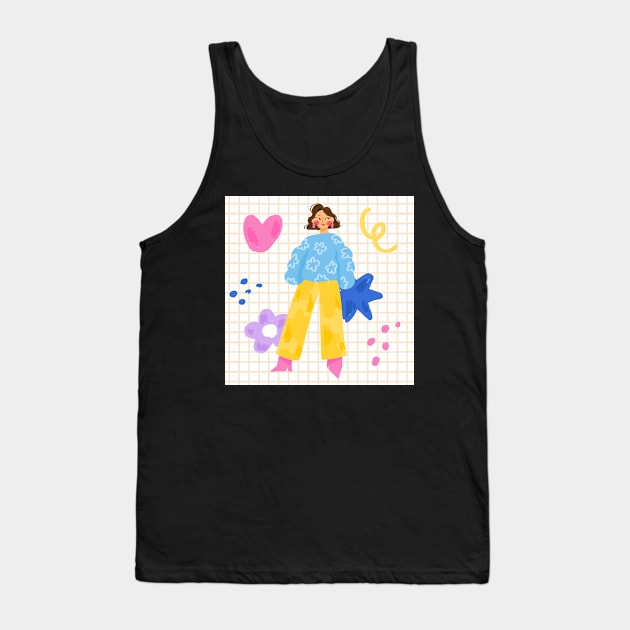 Cute girl Tank Top by Mangayubecik